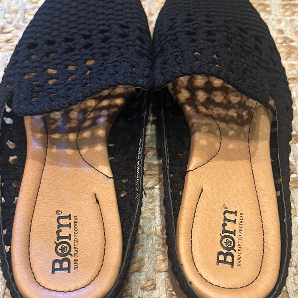 Born Black Mules with Geometric Design - Picture 5 of 6